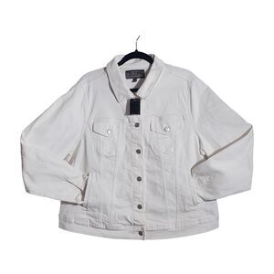NWT - Torrid White Jean Denim Jacket Womens Size 2